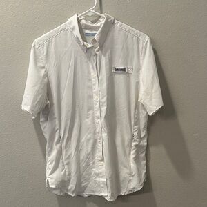 Columbia White Button Down Outdoor Shirt